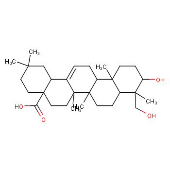 常春藤皂苷元化学结构式