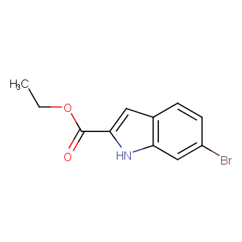 6-溴吲哚-2-羧酸乙酯化学结构式