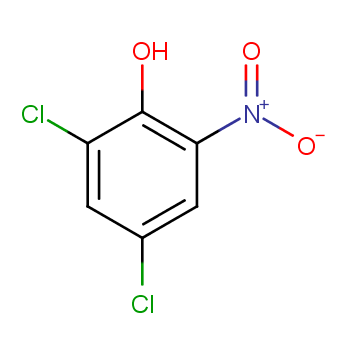 2,4-二氯-6-硝基苯酚化学结构式