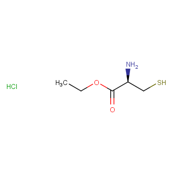 L-半胱氨酸乙酯盐酸盐化学结构式