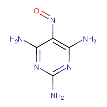 5-亚硝基-2,4,6-三氨基嘧啶化学结构式