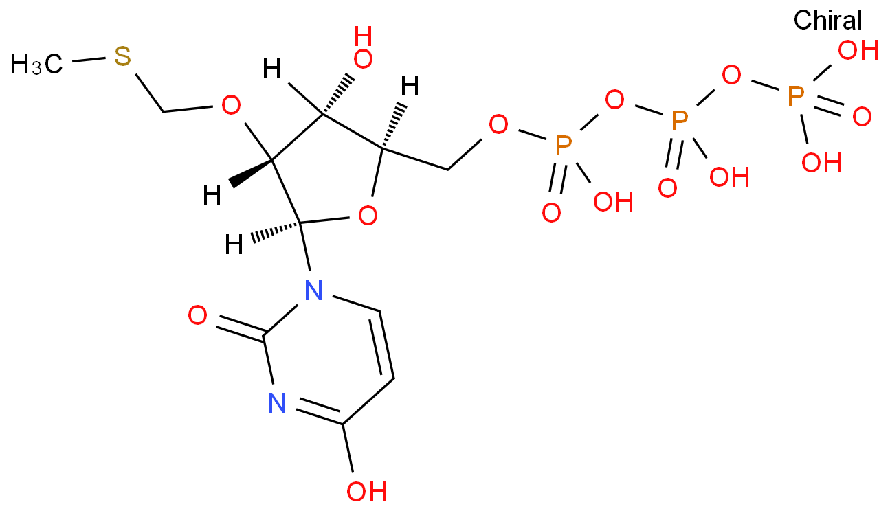 Uridine 5'-(tetrahydrogen triphosphate),2'-[[(2S)-2-amino-1-oxopropyl]amino]-2'-deoxy- structure