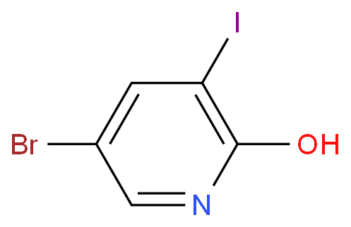 5-溴-3-碘吡啶-2-醇化学结构式