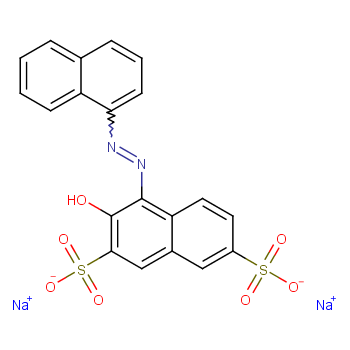 2,7-Naphthalenedisulfonicacid, 3-hydroxy-4-[2-(1-naphthalenyl)diazenyl]-, sodium salt (1:2)  