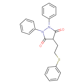 1,2-Diphenyl-4-(2-phenylsulfanyl-ethyl)-pyrazolidine-3,5-dione,3736-92-3  