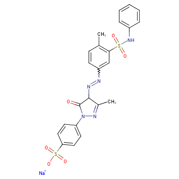 Benzenesulfonic acid,4-[4,5-dihydro-3-methyl-4-[2-[4-methyl-3-[(phenylamino)sulfonyl]phenyl]diazenyl]-5-oxo-1H-pyrazol-1-yl]-,sodium salt (1:1)  