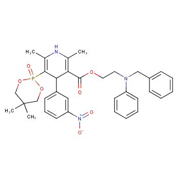 2-(N-benzylanilino)ethyl 5-(5,5-dimethyl-2-oxo-1,3,2λ<sup>5</sup>-dioxaphosphinan-2-yl)-2,6-dimethyl-4-(3-nitrophenyl)-1,4-dihydropyridine-3-carboxylate
