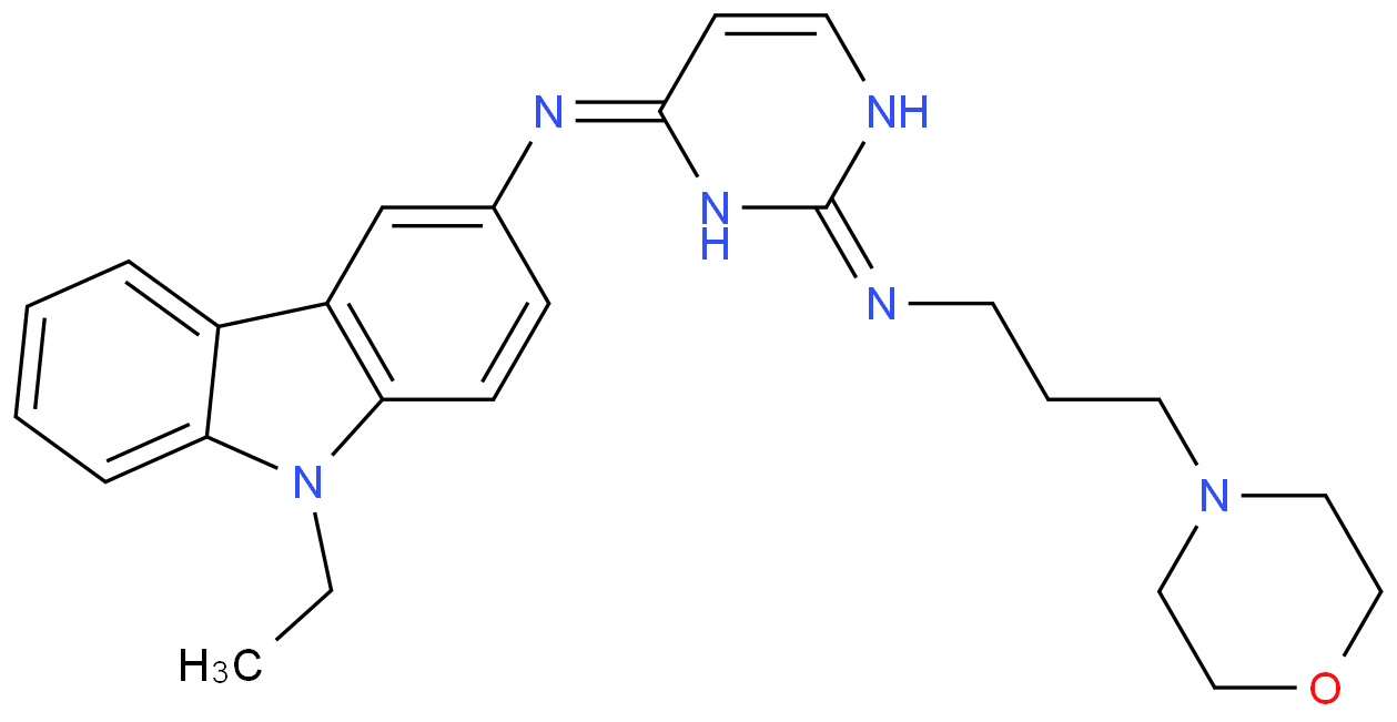 N4-(9-乙基-9H-咔唑-3-基)-N2-(3-吗啉丙基)嘧啶-2,4-二胺 CAS号:1380432-32-5科研及生产专用 高校及研究所支持货到付款