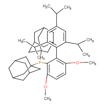 2-(二-1-金刚烷基膦基)-3,6-二甲氧基-2',4',6'-三异丙基-1,1'-联苯,
AdBrettPhos