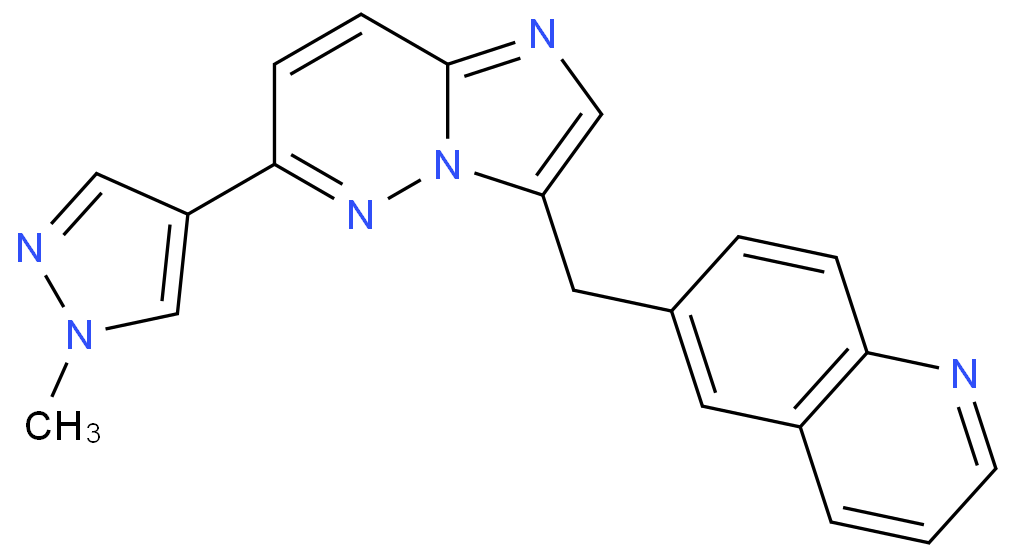 6-[[6-(1-methylpyrazol-4-yl)imidazo[1,2-b]pyridazin-3-yl]methyl]quinoline