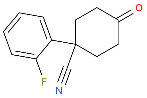 1-(2-fluorophenyl)-4-oxocyclohexane-1-carbonitrile