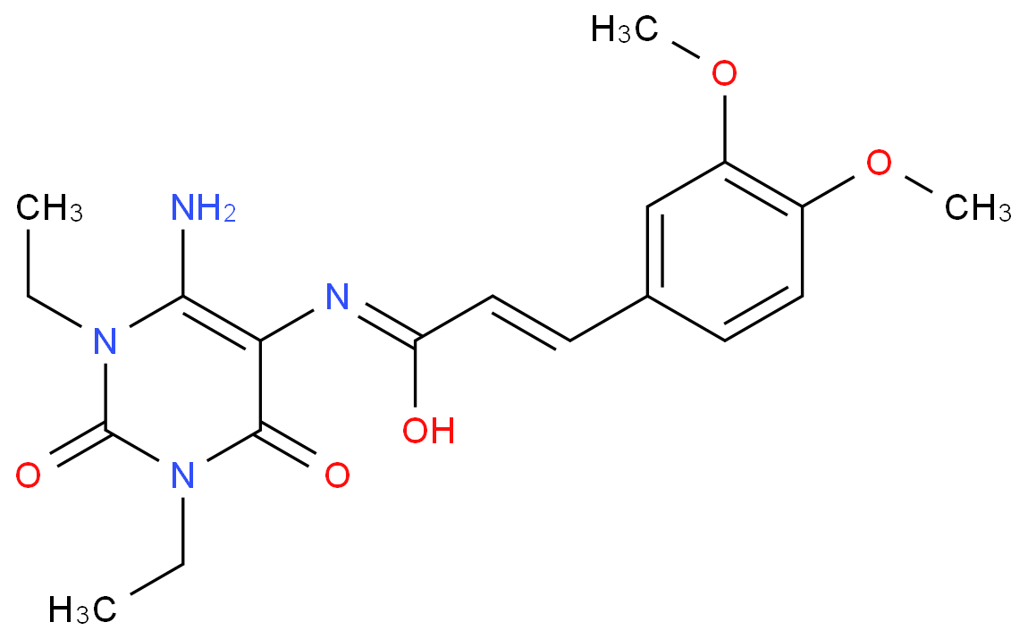 (E)-N-(6-aMino-1,3-diethyl-2,4-dioxo-1,2,3,4-tetrahydropyriMidin-5-yl)-3-(3,4-diMethoxyphenyl)acrylaMide