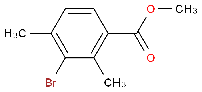 3-溴-2,4-二甲基苯甲酸甲酯化学结构式