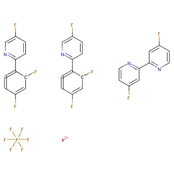 (4,4'-二氟-2,2'-联吡啶-κN1,κN1')双[3,5-二氟-2-(5-氟-2-吡啶基-κN)苯基-κC]铱 六氟磷酸盐/2828438-10-2
