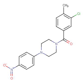 (3-氯-4-甲基苯基)(4-(4-硝基苯基)哌嗪-1-基)甲酮/431996-53-1