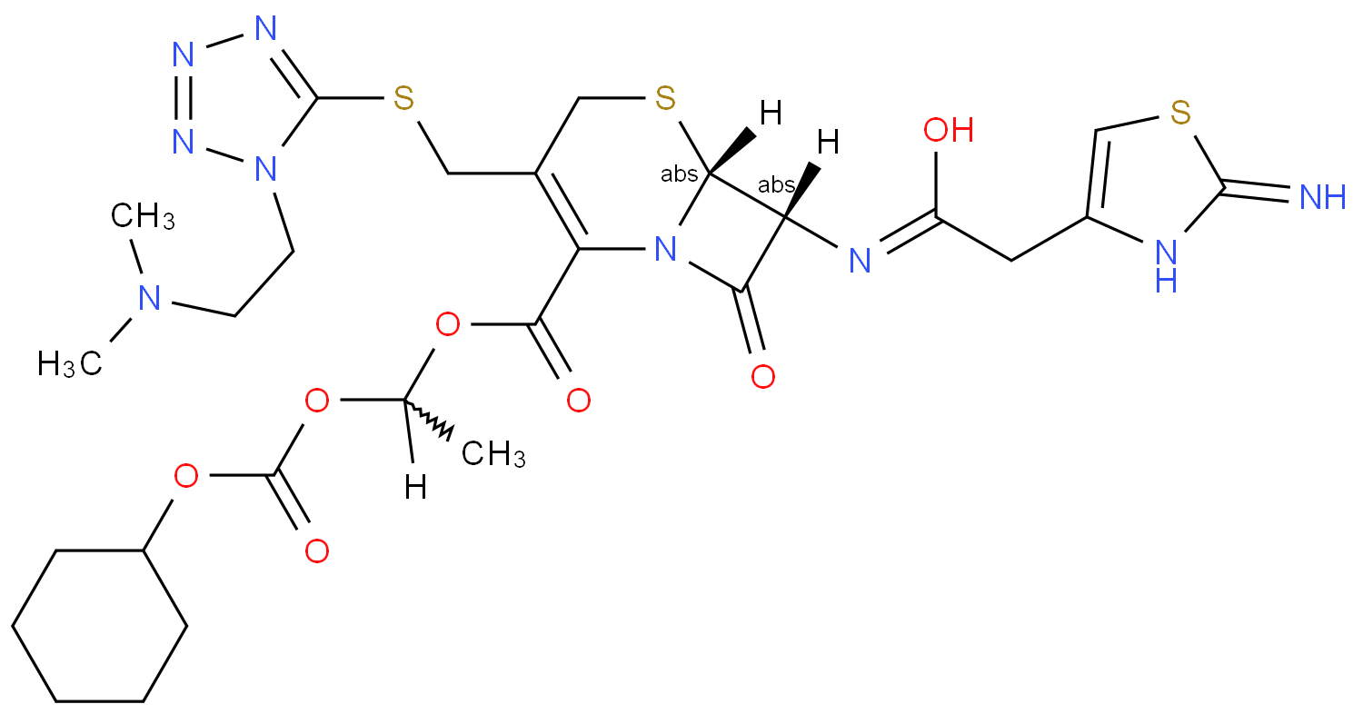 盐酸头孢替安酯化学结构式