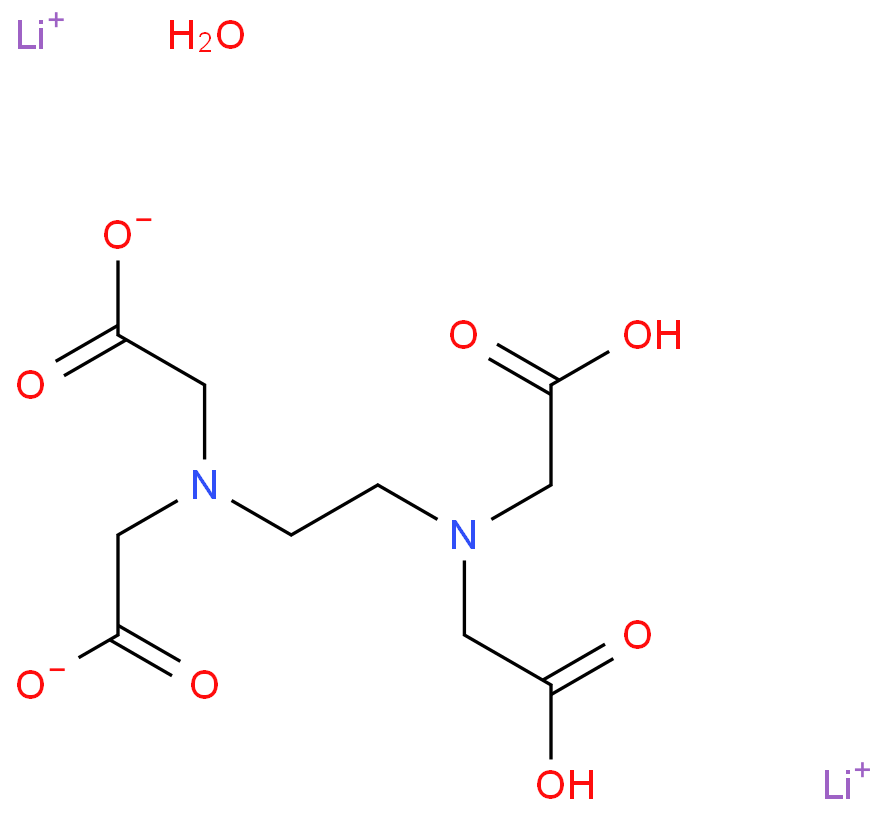 乙二胺四乙酸二锂盐水合物化学结构式