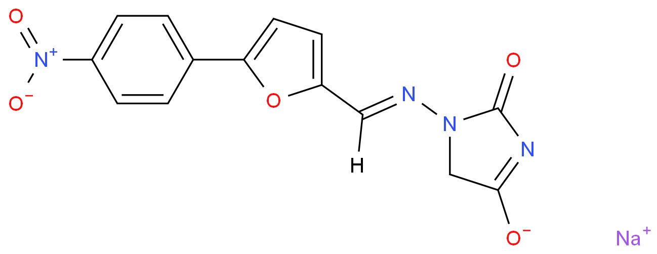 丹曲洛林钠盐水合物化学结构式