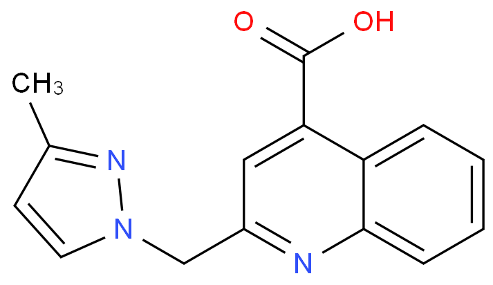 2-[(3-Methyl-1H-pyrazol-1-yl)methyl]quinoline-4-carboxylic acid