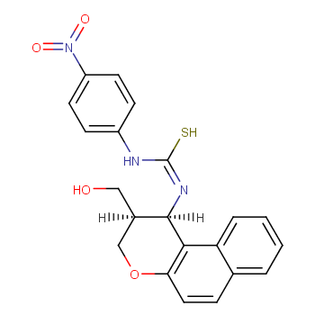 N-[2-(HYDROXYMETHYL)-2,3-DIHYDRO-1H-BENZO[F]CHROMEN-1-YL]-N'-(4-NITROPHENYL)THIOUREA