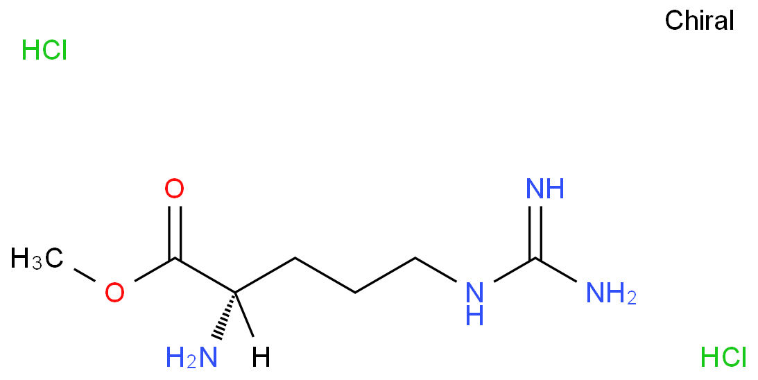 L-精氨酸甲酯二盐酸盐化学结构式