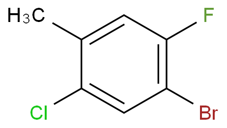 2-氯-4-溴-5-氟甲苯化学结构式