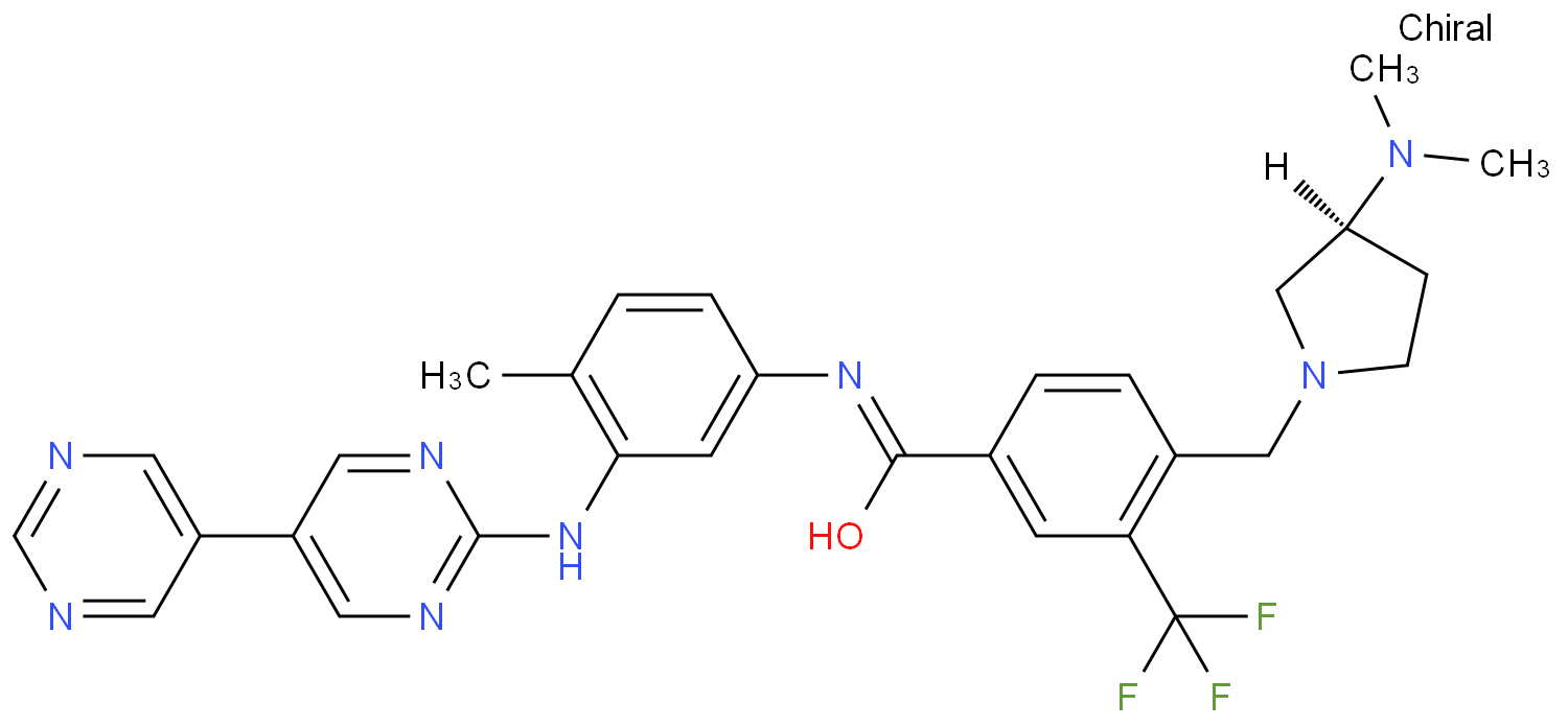4-[[(3s)-3-二甲基氨基吡咯烷-1-基]甲基]-N-[4-甲基-3-[(4-嘧啶-5-基嘧啶-2-基)氨基]苯基]-3-(三氟甲基)苯甲酰胺/887650-05-7