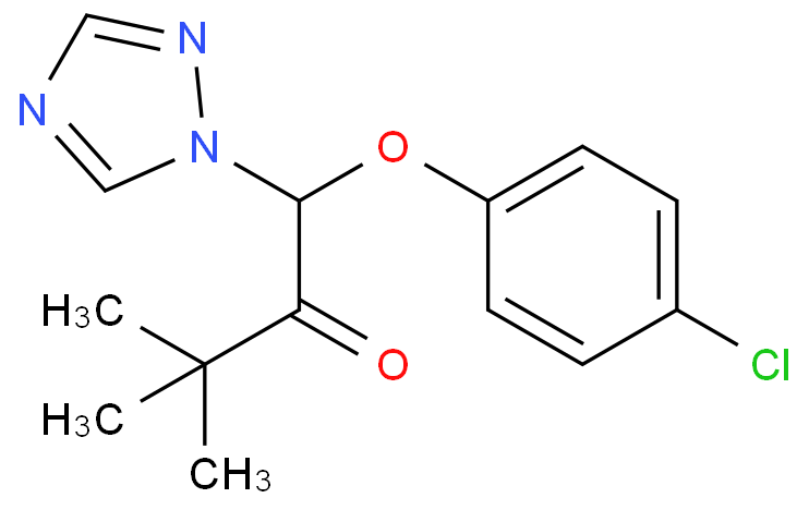 三唑酮化学结构式