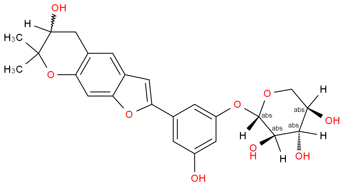 3-Hydroxy-5-(6-hydroxy-7,7-dimethyl-6,7-dihydro-5H-furo[3,2-g]chr omen-2-yl)phenyl β-D-xylopyranoside
