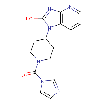 2h-imidazo[4,5-b]pyridin-2-one, 1,3-dihydro-1-[1-(1h-imidazol-1-ylcarbonyl)-4-piperidinyl]-
