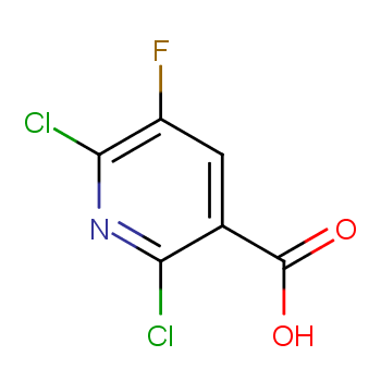 2,6-二氯-5-氟烟酸化学结构式