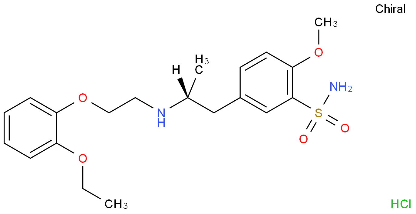 Tamsulosin hydrochloride structure