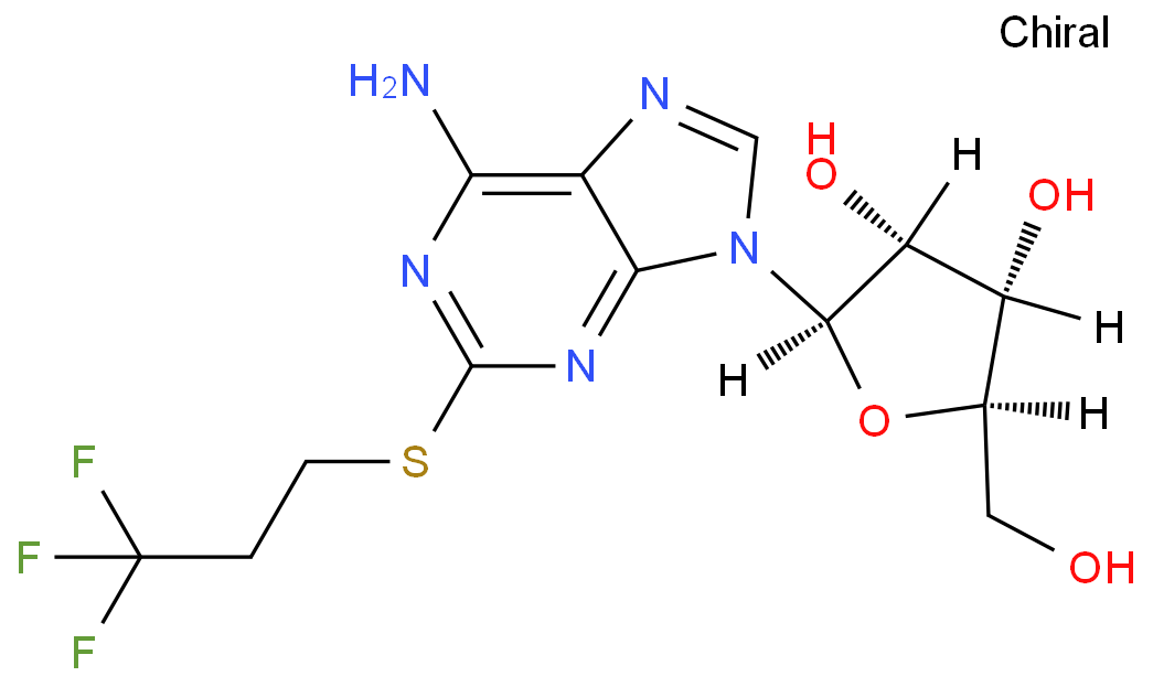 2-(3,3,3-三氟丙硫基)腺嘌呤核苷化学结构式