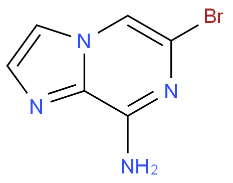 6-溴咪唑并[1,2-a]吡嗪-8-胺化学结构式
