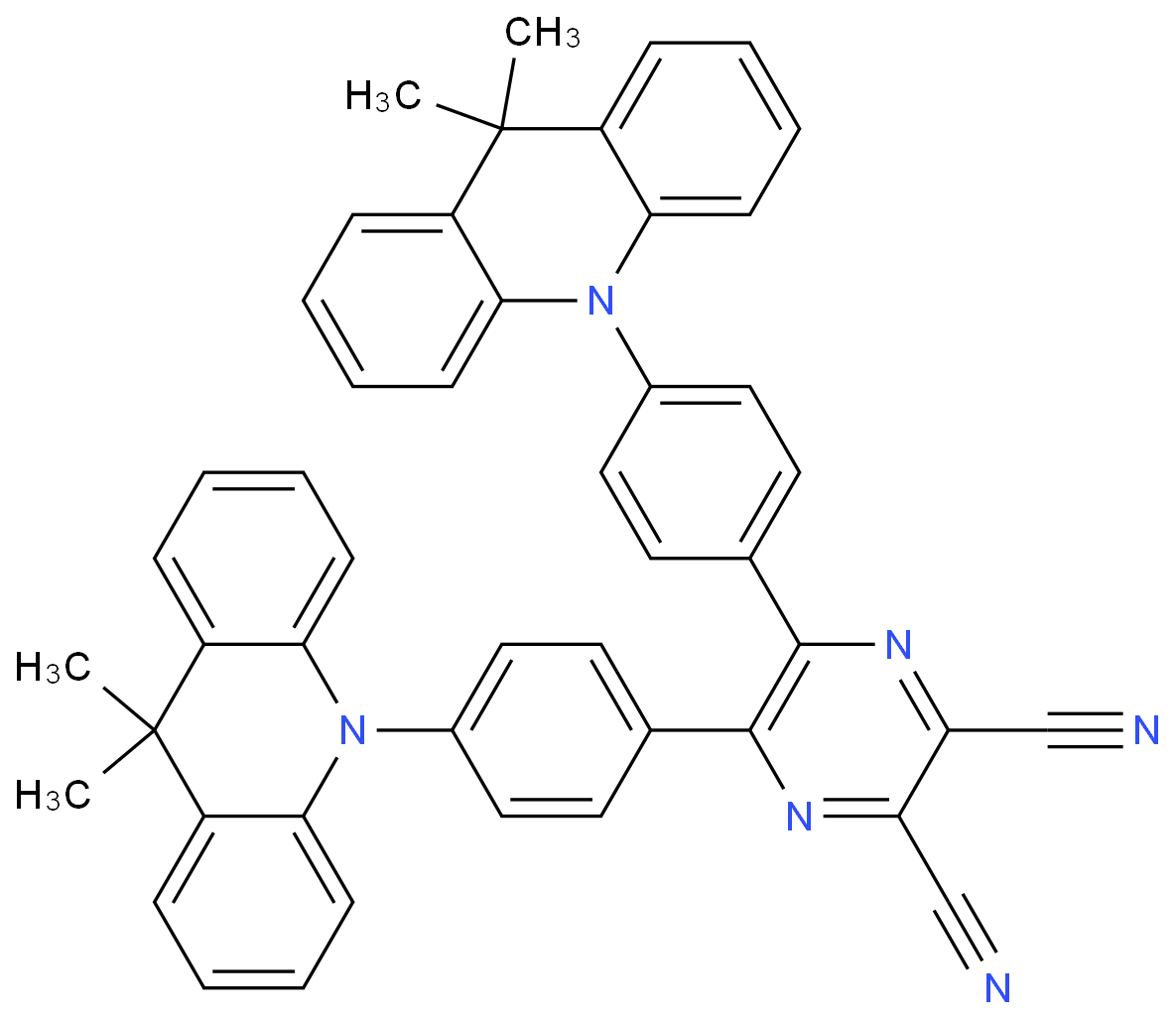 [Perfemiker]5,6-双[4-(9,9-二甲基-9,10二氢吖啶)苯基]-2,3-二氰基吡嗪,>98%(HPLC)