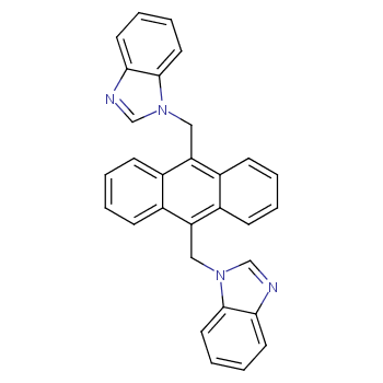 9,10-双((1H-苯并[d]咪唑-1-基)甲基)蒽CAS号1196989-85-1
