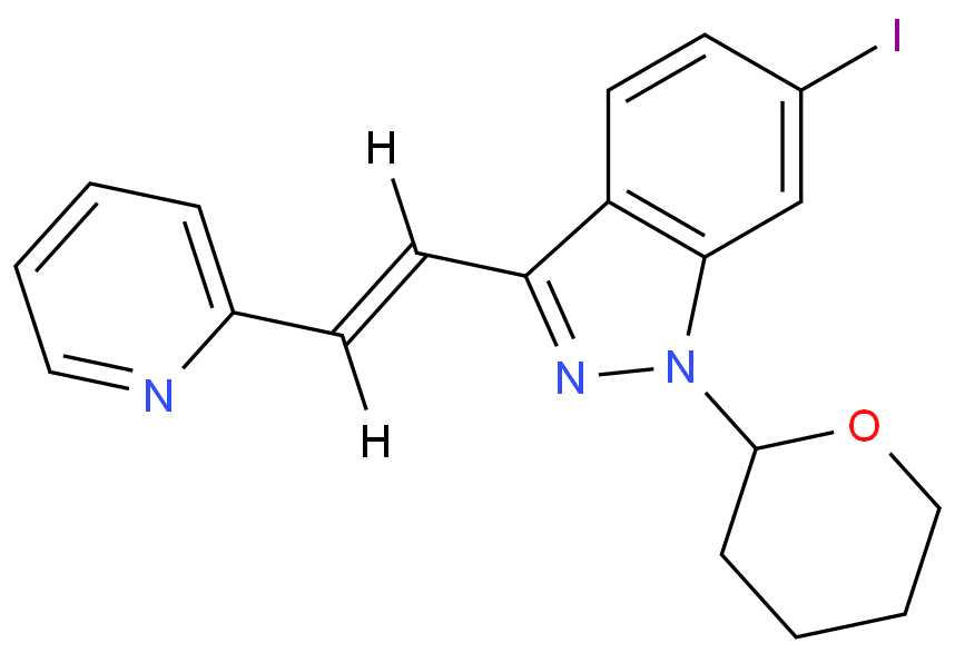 (E)-6-碘-3-[2-(吡啶-2-基)乙烯基]-1-(四氢-2H-吡喃-2-基)-1H-吲唑