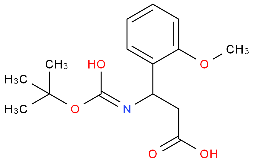 3-((叔丁氧羰基)氨基)-3-(2-甲氧基苯基)丙酸CAS号284493-52-3(科研试剂/现货供应,质量保证)
