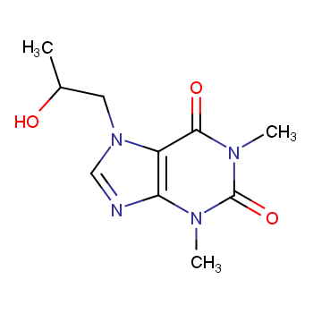 羟丙茶碱化学结构式