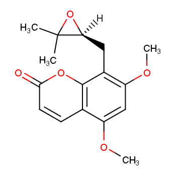 (S)-8-[(3,3-二甲基环氧乙烷基)甲基]-5,7-二甲氧基-2H-1-苯并吡喃-2-酮价格, Sibiricin对照品, CAS号:95188-34-4