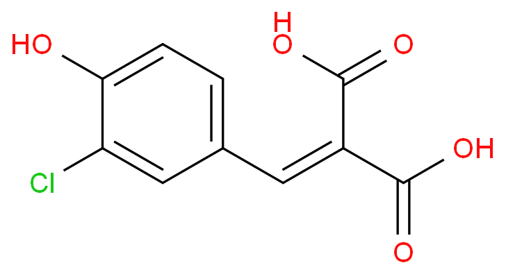 (3-chloro-4-hydroxybenzylidene)propanedioic acid structure