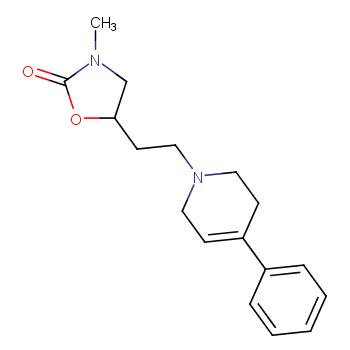 2-Oxazolidinone,5-[2-(3,6-dihydro-4-phenyl-1(2H)-pyridinyl)ethyl]-3-methyl-  