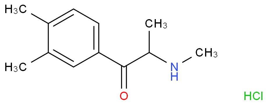 1-Propanone, 1-(3,4-dimethylphenyl)-2-(methylamino)-, hydrochloride (1:1)  