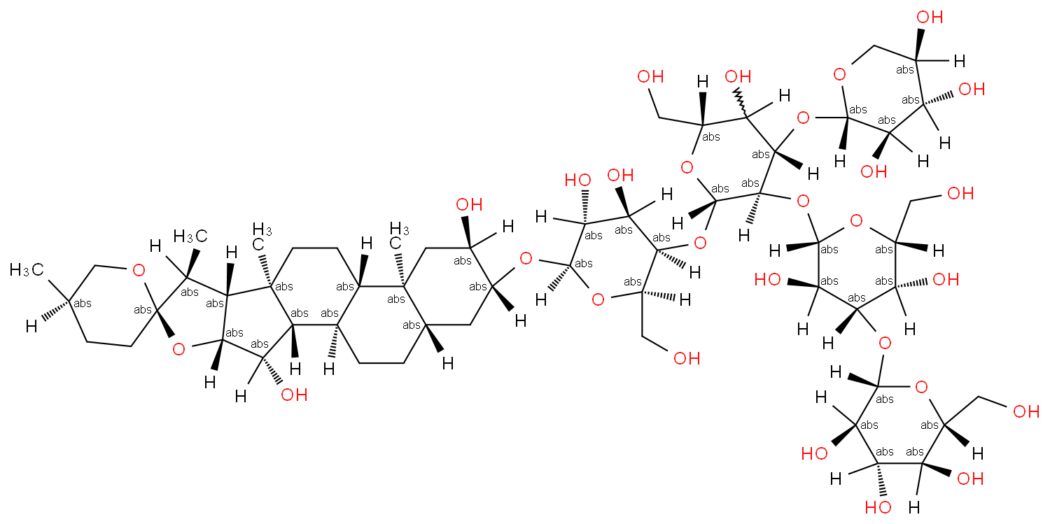 洋地黄皂苷化学结构式