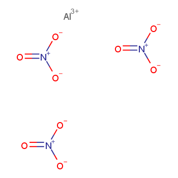 13473-90-0 硝酸铝 结构式图片