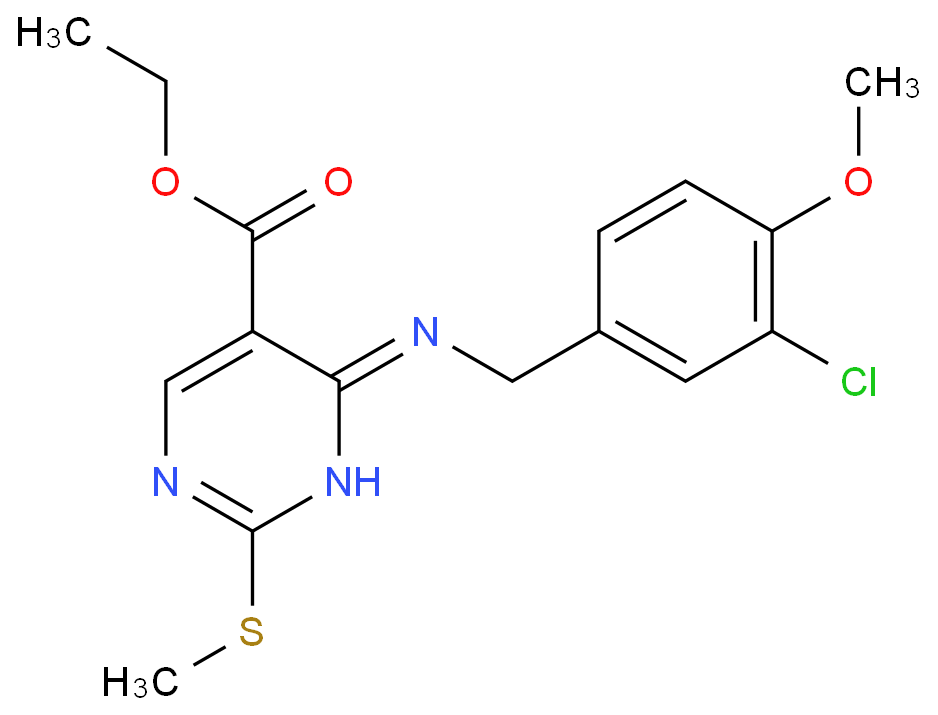 2-甲硫基-4-(3-氯-4-甲氧基苄胺基)嘧啶-5-羧酸乙酯