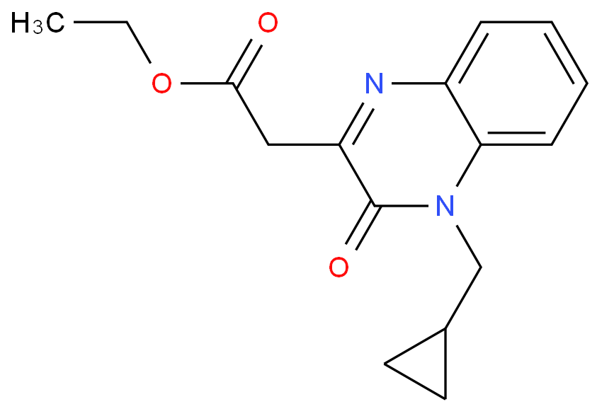 ETHYL 2-[4-(CYCLOPROPYLMETHYL)-3-OXO-3,4-DIHYDRO-2-QUINOXALINYL]ACETATE