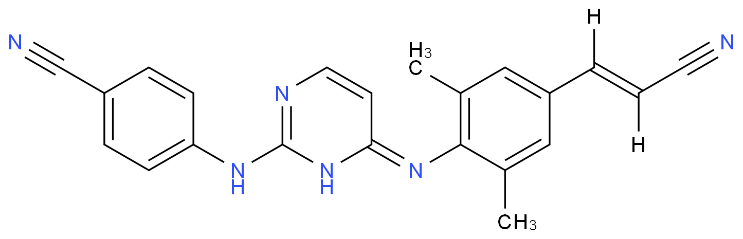 4-[[4-[4-[(E)-2-cyanoethenyl]-2,6-dimethylanilino]pyrimidin-2-yl]amino]benzonitrile