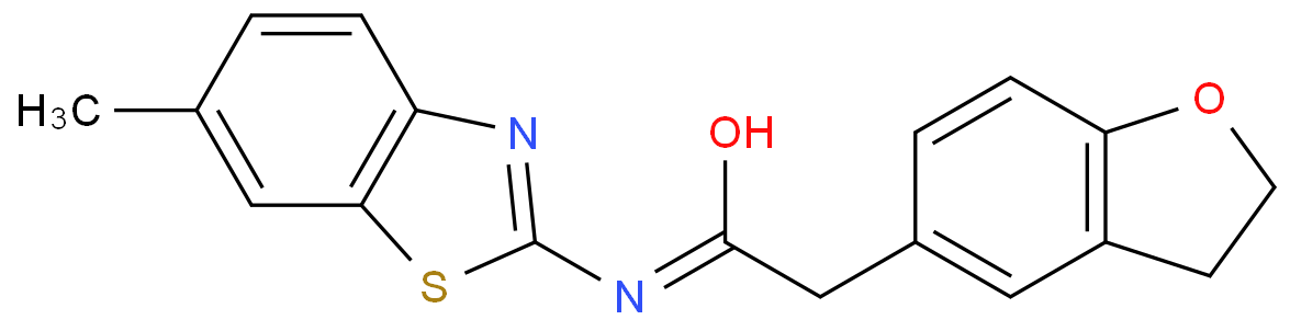 2-(2,3-二氢苯并呋喃-5-基)-N-(6-甲基苯并[d]噻唑-2-基)乙酰胺/1262138-64-6