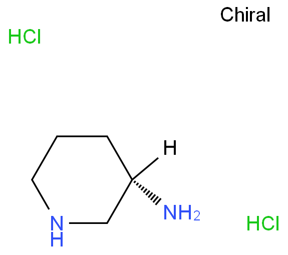 (S)-(+)-3-氨基哌啶二盐酸盐化学结构式